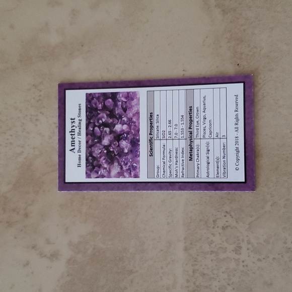 Amethyst Info Card - Picture 2 of 2